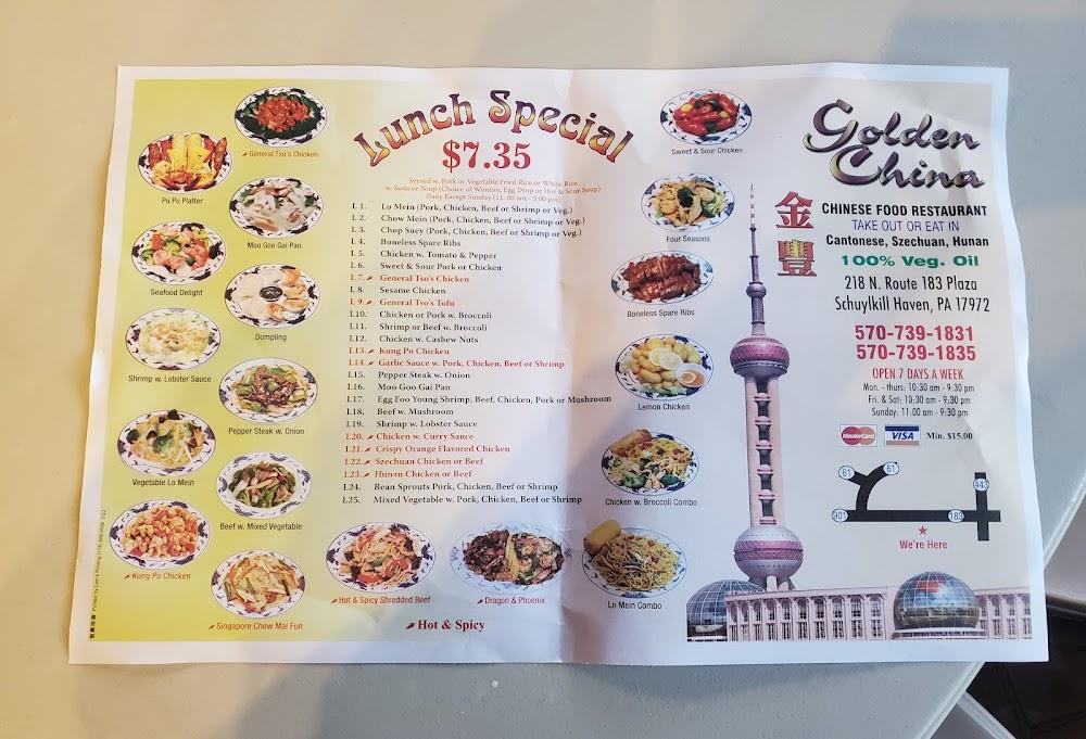 Golden China Restaurant Menu image 3